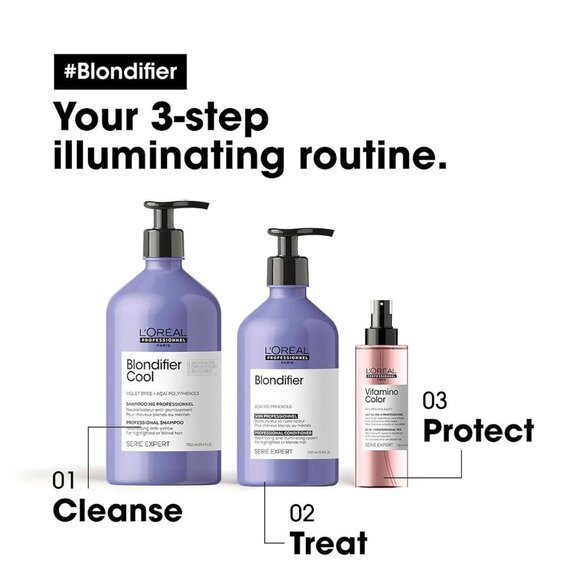 LOreal Professionnel Blondifier Conditioner 500ml Bottle For Blonde Hair 16Fl Oz - Picture 4 of 7